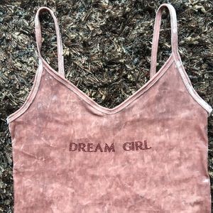 Forever 21 Baby Pink Velvet Crop Tank